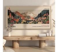 ZHUOYA Affiche de Yayoi Kusama, art mural japonais, décoration murale moderne, art panoramique, impression Wabi Sabi de Yayoi Kusama (60x120cm/sans cadre)