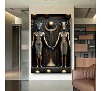 ZHUOYA Affiche murale classique vintage, dieux et mythologie égyptiens, toile HD imprimée, décoration de salon, chambre à coucher, 40 x 80 cm, sans cadre