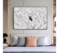 ZHUOYA Affiche murale « Mouton noir dans un troupeau », impression sur toile « Pigeon noir dans un troupeau », décoration murale, peinture sur toile (20 x 30 cm/toile tendue)
