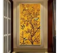 ZHUOYA affiche sur toile, art moderne, oiseaux chantant et fleurs parfumées, décoration murale pour chambre, salon ou couloir (40 x 80 cm/sans cadre)