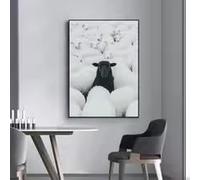 ZHUOYA Affiche sur toile Black Sheep, décoration murale style rétro classique, impression d'œuvre d'art peinte, décoration intérieure (70 x 100 cm/sans cadre)