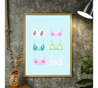 ZHUOYA Affiche vintage en bikini sur toile, art mural, coucher de soleil, plage, océan, paysage, peinture, art moderne, décoration d'intérieur (40 x 60 cm)