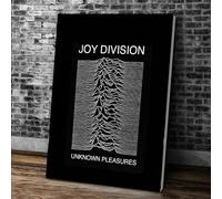 ZHUOYA Affiches et impressions Black Joy Division Unknown Pleasures Affiche de musique Art mural Photos peinture sur toile pour décoration de chambre 60x90cm Sans cadre