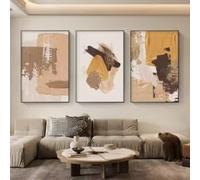ZHUOYA Affiches, impressions sur toile, peintures, art mural moderne, fresque murale à la texture de coups de pinceau abstraits (60x90x3cm/Sans cadre)