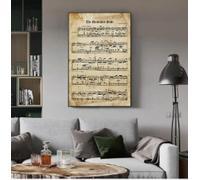 ZHUOYA Casse-Noisette Vintage Partition Affiche Et Impression Tchaïkovski Classique Piano Musique Toile Peinture Mur Photo Décor 70x110cm Sans Cadre