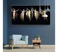 ZHUOYA @Danseuses Voiles Peinture Affiche Art Mural Vintage Tableau Rétro Danse Décoration Intérieure Salon Impression sur Toile (55x75cm/Sans Cadre)