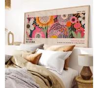 ZHUOYA Estampe de Yayoi Kusama, art mural japonais, décoration murale pour la maison sous forme d'affiche abstraite, art inspiré de Secret Behind The Dots (30x45cm/Toile tendue)