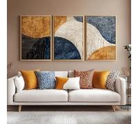 ZHUOYA Impression sur toile Triptyque Art Nature Pièce d'art moderne Affiche sur toile Art abstrait sur toile pour bureau et hall (60x90x3cm/sans cadre)