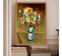 ZHUOYA Impression sur toile vintage avec vase floral, décoration murale, impressionnisme, peinture moderne abstraite, paysage (70 x 100 cm, sans cadre)