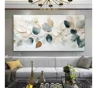 ZHUOYA Impressions sur toile pour la maison, grand format, décoration murale moderne, motif de feuilles délicates, peinture sur toile pour la décoration intérieure (30 x 60 cm, sans cadre)