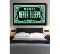 ZHUOYA L'argent ne dort jamais, affiches et impressions de motivation pour la décoration intérieure (30 x 60 cm)