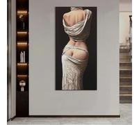 ZHUOYA Moderne Simple Pared Arte Abstracto Sexy Belleza Europea Haute Définition Lienzo Impresión Affiche Casa Salon Pasillo Décor 50x100 cm Sans Cadre