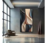 ZHUOYA Peinture murale abstraite 3D texturée, décoration d'intérieur moderne, affiche géométrique minimaliste, pour chambre à coucher, 40 x 80 cm, sans cadre