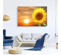 ZHUOYA Peinture sur toile représentant un paysage de tournesols, affiche murale lumineuse, décoration d'intérieur, pour chambre à coucher, salon (80 x 120 cm)