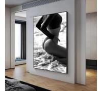 ZHUOYA Portrait de femme élégante sur toile, art mural, modèle de mode sexy, impression pour décoration de salon, affiche chic du corps féminin, 30 x 50 cm, sans cadre