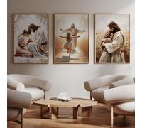 ZHUOYA Religion Arts muraux Jésus Affiches photos chrétiennes Affiches Bible Imprimer Image Église Affiche Chambre Salon Décor (20 * 30x3cm/Sans cadre)