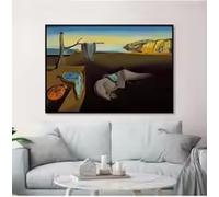 ZHUOYA Salvador Dali La Persistance de la Mémoire Horloges Surréaliste Impression sur Toile Peinture Affiche Art Mur Photos Pour Chambre Décoration Maison 30x50cm Sans Cadre