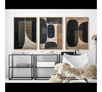 ZHUOYA Tableau abstrait minimaliste nordique bohème sur toile, décoration murale pour salon ou bureau, format moderne, affiche imprimée, décoration intérieure (80 x 120 cm x 3 / sans cadre)