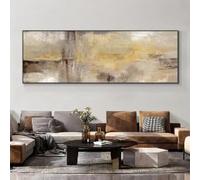ZHUOYA Tableau abstrait moderne et esthétique, paysage minimaliste, peinture à l'huile sur toile HD, affiches et impressions, décoration pour salon (25 x 75 cm, sans cadre)
