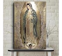 ZHUOYA Tableau d'art religieux Dame de Guadalupe Peinture murale sur toile La Vierge de Guadalupe Affiche Art catholique Décoration de chambre 80 x 120 cm sans cadre