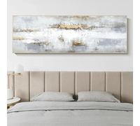 ZHUOYA Tableau minimaliste moderne grand format, abstrait, blocs de couleur, toile HD, peinture à l'huile, affiche, impression, décoration pour la maison, la chambre ou le salon (20x60cm/sans cadre)