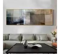 ZHUOYA Tableau minimaliste moderne grand format, abstrait, blocs de couleur, toile HD, peinture à l'huile, affiche, impression, décoration pour salon (40 x 120 cm, sans cadre)