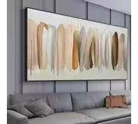 ZHUOYA Tableau sur toile, grand format, abstrait, motif plume, couleur or, texturé, décoration murale moderne pour salon (20 x 60 cm, sans cadre)