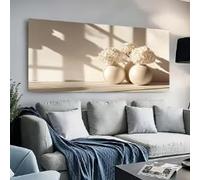 ZHUOYA Tableau sur toile style Art Déco rétro avec vase floral, affiche florale abstraite moderne pour la décoration intérieure, décoration esthétique de chambre (70 x 90 cm/sans cadre)