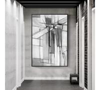 ZHUOYA Toiles imprimées d'art géométrique abstrait de luxe moderne, affiches murales abstraites pour la décoration intérieure (60x80cm/cadre intérieur)