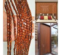 ZHUOZ1T Rideau de Porte Perles,Rideau De Perles en Bois De Bambou Naturel,Occultant Isolation Thermique,Décoration et moustiquaire,Fait Main,pour Fenêtre et Chambre (70cm x 180cm(71 brins))