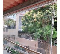 ZHUOZ1T Store Enrouleur en PVC Imperméable Transparent,Rideau Coupe-Vent en Plastique,Anti-poussière à Isolation Thermique,pour Extérieurs,Jardin,Balcon,Porte Patio,Largeur x Hauteur (90x250cm)