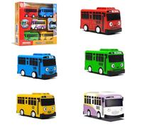 Zhuporn 5 Pièces Mini Bus Jouets Enfant, Pull Back Voiture, Mini Modèle de Bus Jouet, Petite Voiture Enfant, Cadeau De FêTe d'anniversaire, Jeu éDucatif, Convient aux Enfants de Plus de 3 Ans