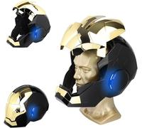 ZHUQUE MK 5 Casque électronique portable : voix et télécommande, yeux LED et effets sonores, accessoire de film super héros parfait pour adultes collectionneurs - Cadeau idéal pour Halloween et Noël