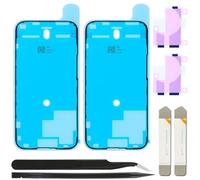 ZHUROUPU 2 Autocollants prédécoupés étanches pour iPhone 15 Pro, adhésif pour écran LED et Colle pour Batterie Interne (6,1" Noir)