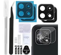 ZHUROUPU 2 Emballage arrière arrière de la caméra arrière de la caméra de Remplacement Compatible avec pour Samsung pour Galaxy A22 5G, Adhesive & Twezer & Professional Repair Kit (Noir)