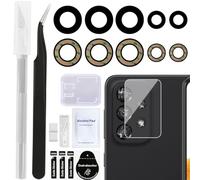 ZHUROUPU 2 Packs de lentilles de Remplacement pour caméra arrière Compatible avec pour pour Galaxy A33 5G 6.4inch 2022 SM-A336B/DSN (Noir)