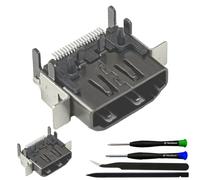 ZHUROUPU 2 Packs Remplacement de Socket de Port HDMI pour Xbox One X, HDMI Affichage Jobe Jack Remplacement du connecteur pour Xbox One X Console INCL. Outils de démontage