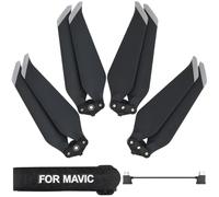 ZHUROUPU 2 Paires d'hélices pour DJI Mavic 2 Pro/Mavic 2 Zoom, 8743F à Faible Bruit, à démontage Rapide, Pliables, pièces de Rechange pour Ailes de Drone Mavic 2 Pro/Zoom (Embouts argentés)