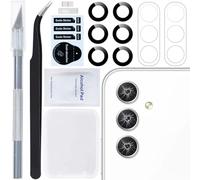 ZHUROUPU 2 pièces pour Galaxy A54 Remplacement de Verre d'objectif de caméra arrière avec adhésif préinstallé Compatible pour Samsung Galaxy A54 SM-A546B SM-A546U (Noir)