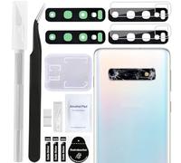 ZHUROUPU 2 pièces pour Galaxy S10/S10+ Cache-Objectif arrière caméra lentille Verre Remplacement adhésif prédécoupé pour Samsung Galaxy S10/S10+ (Tous Les transporteurs) (Noir)