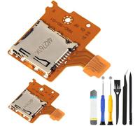 ZHUROUPU 2PCS Micro SD TF TF Slot Slot Remplacement Pile pour Nintendo Switch, Socket Reader Board Memory Card Slot pour NS HAC-SD-01 Console INCL. Trousse d'outils d'ouverture