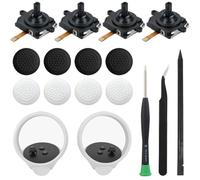 ZHUROUPU 4 pièces de Rechange pour Module de Joystick pour contrôleur pour Oculus Quest 2/contrôleur Meta Quest VR, Module de capteur de contrôle de Joystick analogique Gauche et Droite avec Outils