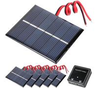 ZHUROUPU 6 Pièces Micro-panneau solaire 1.5 V 0,45 W, 60 x 80 mm kits de bricolage avec cellule solaire, projets de bricolage pour la maison expériences scientifiques avec régulateur de charge solaire