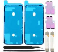 ZHUROUPU 7pcs Adhésif pré-Coupe étanche Compatible avec pour l'pour iPhone 12 Pro Max, l'écran LCD Adhésif et la Batterie Interne de la Batterie d'adhésif et Outil de Retrait (6,7 Pouces/Noir)