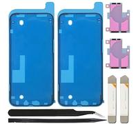 ZHUROUPU 7pcs Adhésif pré-Coupe étanche Compatible avec pour l'pour iPhone 13 Pro Max, l'écran LCD Adhésif et la Batterie Interne de la Batterie d'adhésive et Outil de Retrait (6,7 Pouces/Noir)