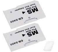 ZHUROUPU Adaptateur Double Micro SD vers Memory Stick Pro Duo pour PSP | Adaptateur pour PlayStation 2000, 3000, E1000, 3001 et 3003, pour Sony Cyber-shot, de carte TF vers MS Pro Duo