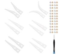 ZHUROUPU Embouts pointus en céramique remplaçables Résistance à la chaleur Grande courbée/Petite courbée/Grande plate/Petite plate/Droite pointue/Crew Cut Ceramic