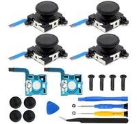 ZHUROUPU Joystick Analog Thumb Stick Remplacement de pour Nintendo Switch/OLED/Lite L&R Joy-Con Contrôleur avec Un filmconducteur et des Outils de Correction de dérive -19Pcs