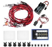 ZHUROUPU Kit d'éclairage pour Voiture RC à 12 LED et 4 Modes, système d'éclairage de Simulation Intelligent à Monter avec Feux stroboscopiques Clignotants pour Direction et Freins