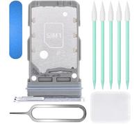 ZHUROUPU pour Galaxy S21 Ultra Double SIM Carte Plateau Slot Holder Remplacement pour Samsung Galaxy S21 Ultra/S21 Plus 2021 SM-G998B/DS SM-G996B/DS avec Outils (Argent)